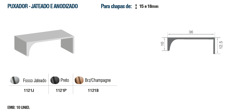 1121B-PUX JAT BRZ CHAMPAGNE ENCAIXE